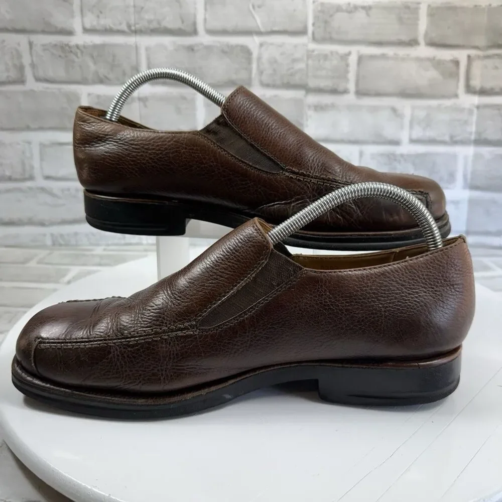 Sandro Men's Size 9.5 D Brown Leather Comfort Soft Gel Slip On Loafers